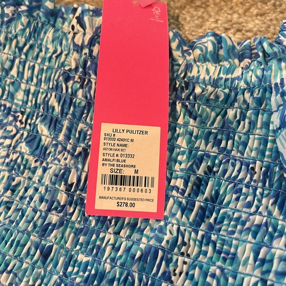 Lilly Pulitzer NWT Aston Maxi Set Amalfi Blue Size M - Picture 2 of 6